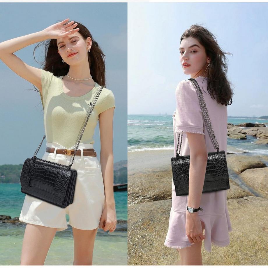 Only-bags.store Petit Sac à Bandoulière avec Bandoulière Chaîne  