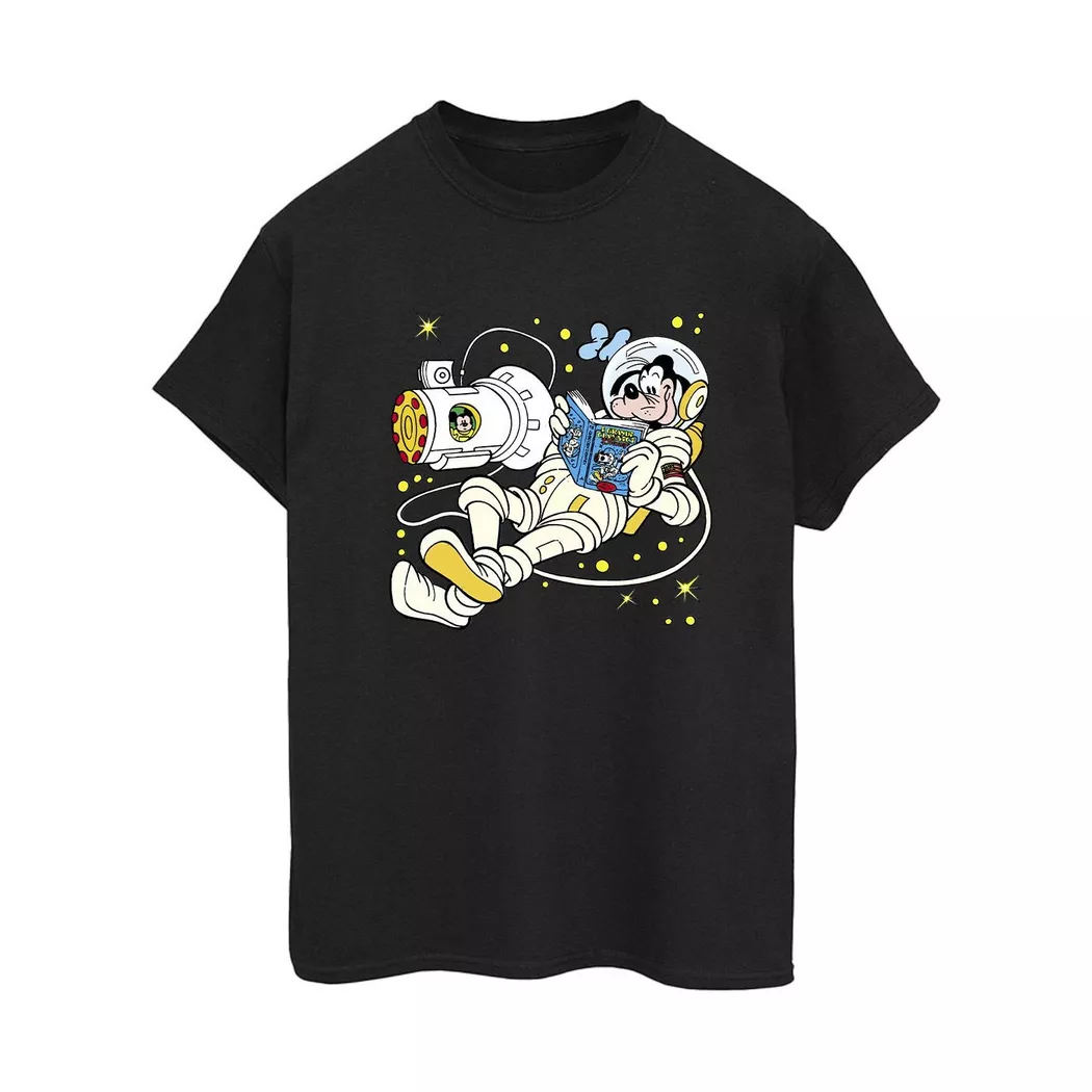 Disney - Reading In Space TShirt, für Damen, Schwarz, Größe XL