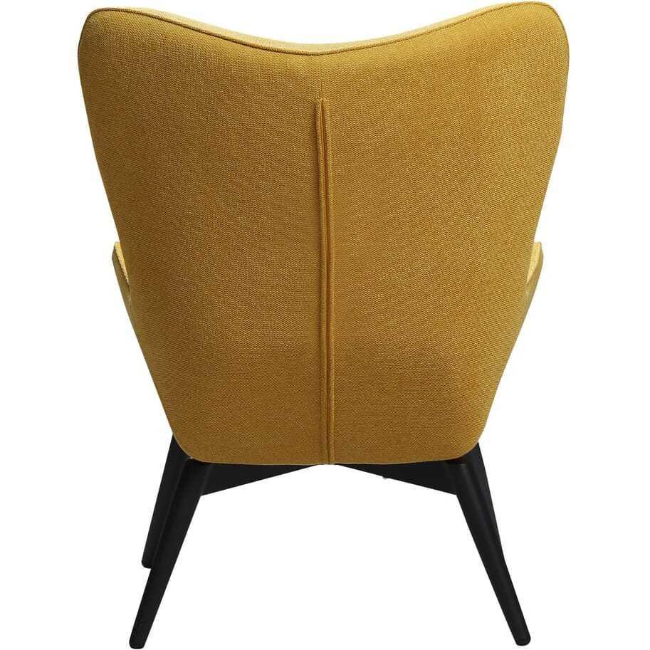 mutoni Fauteuil tissu structuré jaune  