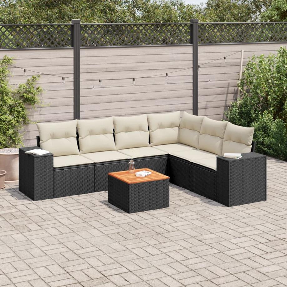 VidaXL set divano da giardino Polirattan  