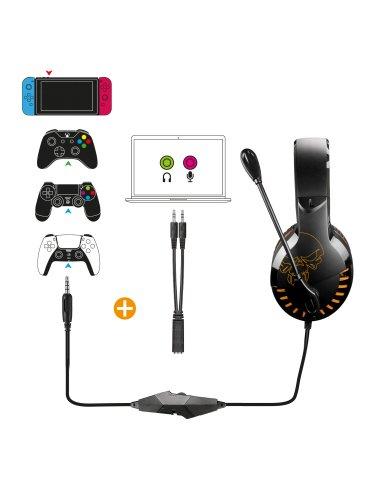 Spirit Of Gamer  PRO-H3 Kopfhörer Kabelgebunden Kopfband Gaming Schwarz, Orange 