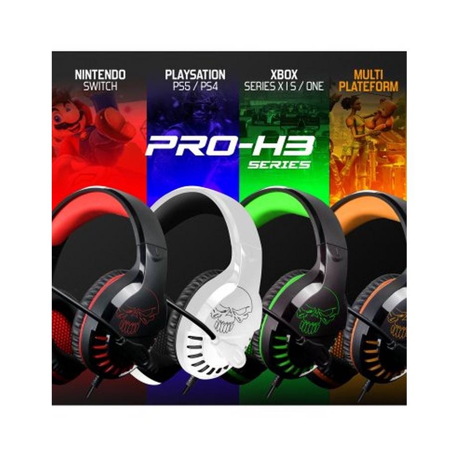 Spirit Of Gamer  PRO-H3 Auricolare Cablato A Padiglione Giocare Nero, Arancione 