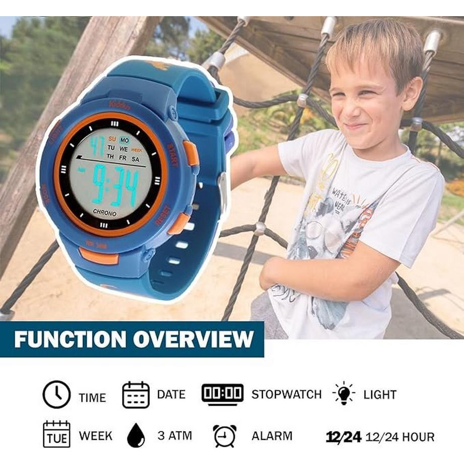 Kiddus  DIGITAL WATCH 40 Ø Leopard Kinderuhr 
