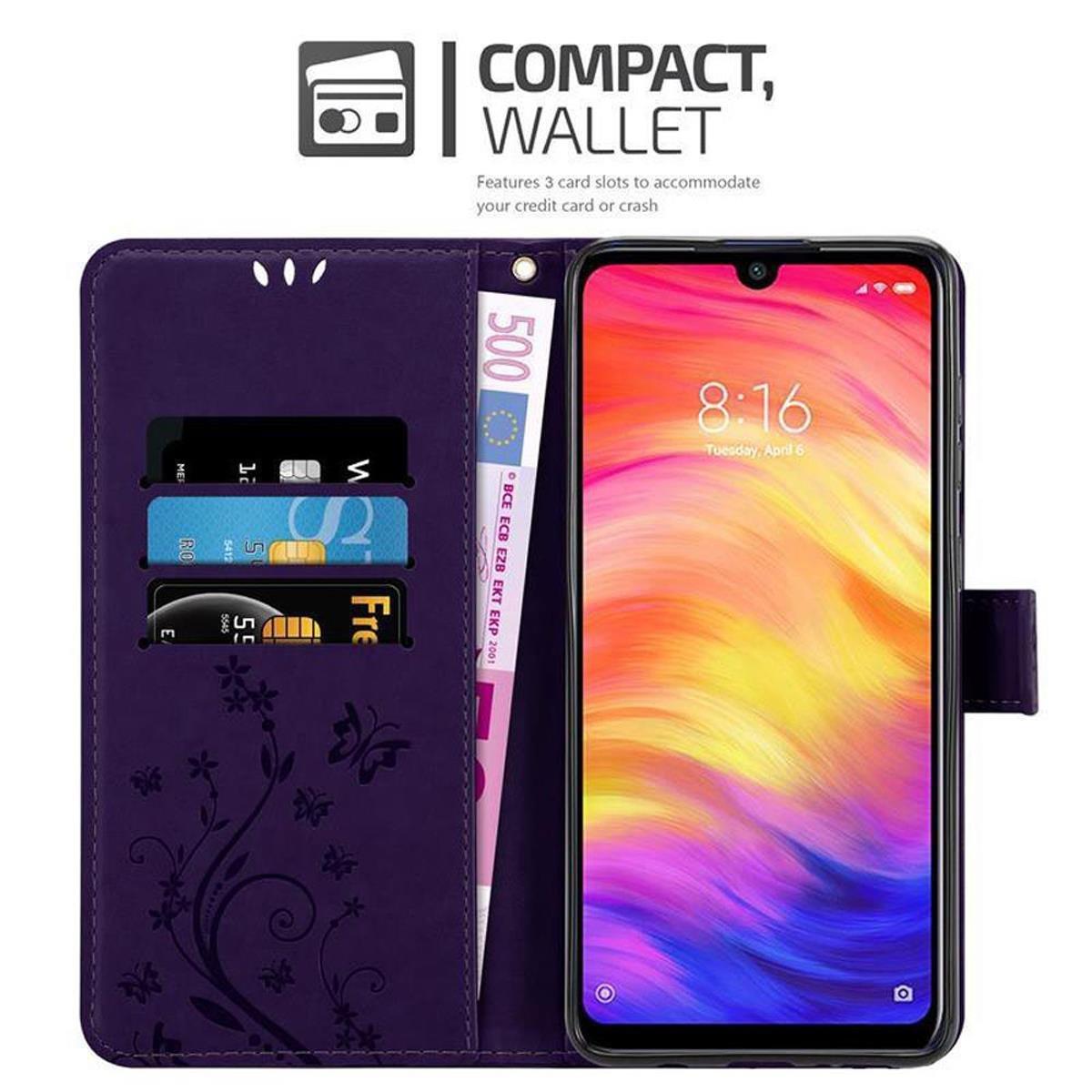 Cadorabo  Hülle für Xiaomi RedMi NOTE 7 Blumen Design Magnetverschluss 