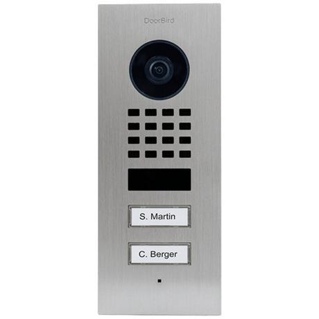 Doorbird  IP Video Türstation D1102V Unterputz, 2 Ruftasten, Edelstahl V2A, gebürstet, inkl. Unterputzgehäuse 