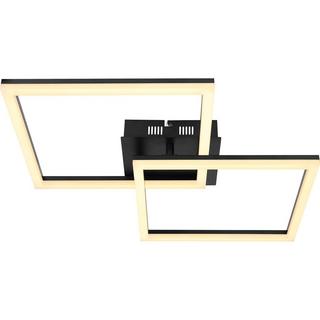 mutoni Plafonnier Tiny métal noir mat LED 47x47x6  