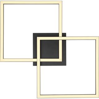 mutoni Plafoniera Tiny metallo nero opaco LED 47x47x6  