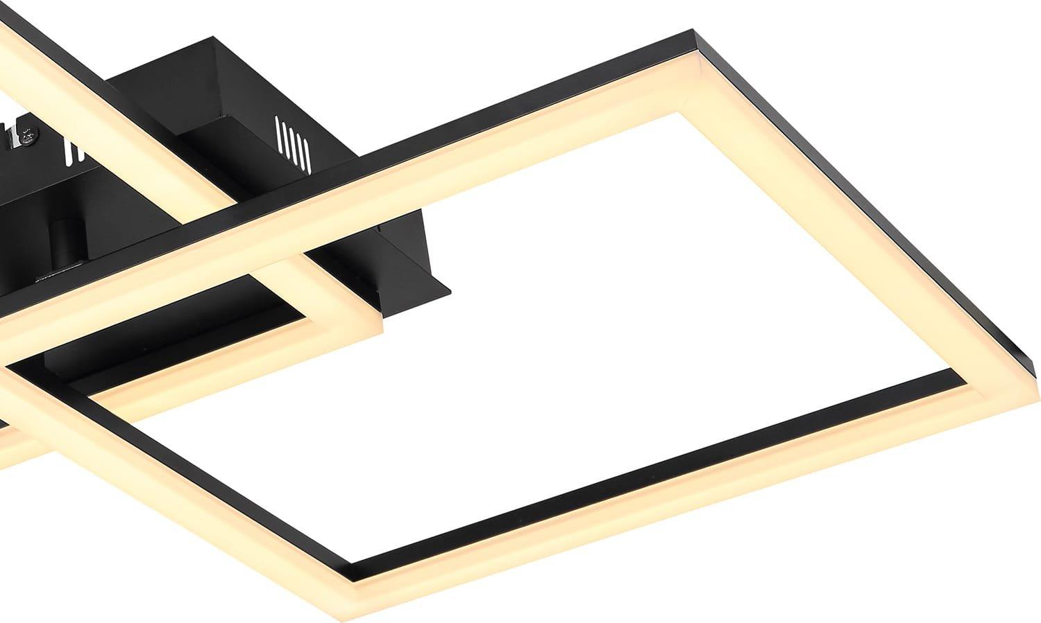 mutoni Plafoniera Tiny metallo nero opaco LED 47x47x6  