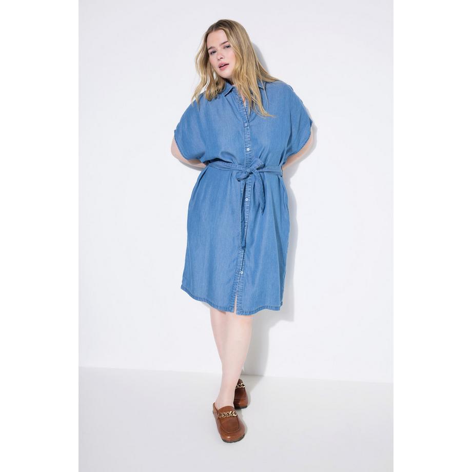 Studio Untold Hemdblusenkleid Denim Optik Lyocell  