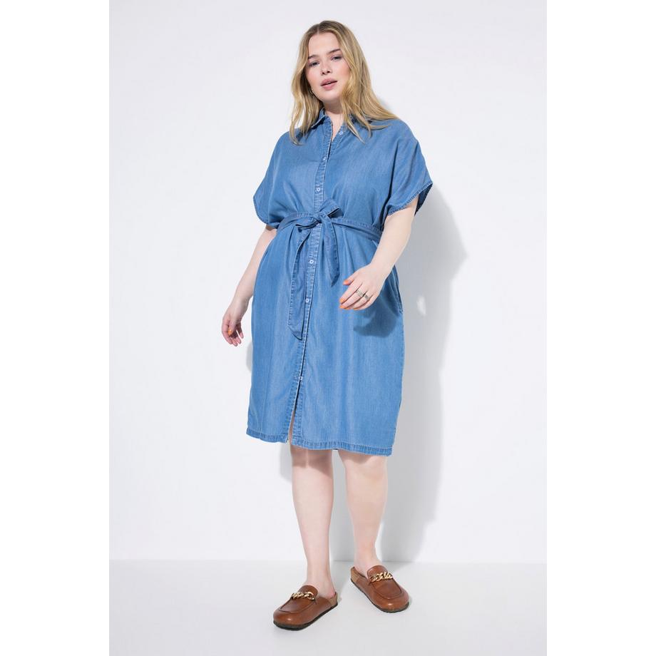 Studio Untold Hemdblusenkleid Denim Optik Lyocell  