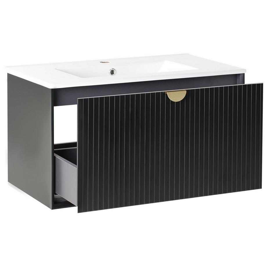 Beliani Meuble sous-lavabo avec vasque en MDF Moderne BONAIRE  