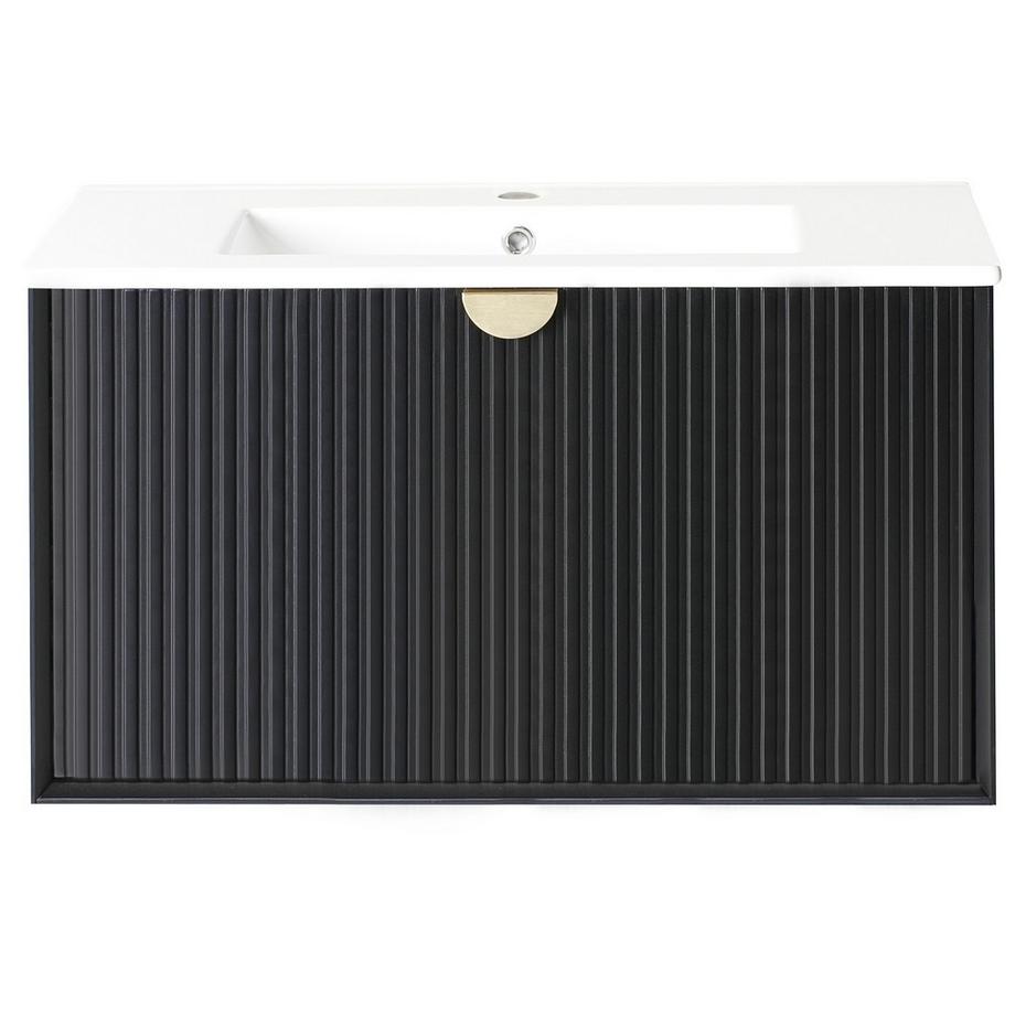 Beliani Meuble sous-lavabo avec vasque en MDF Moderne BONAIRE  