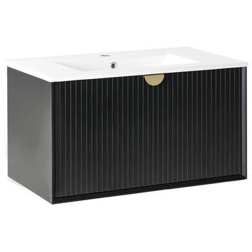Wandmontierter Waschtischunterschrank mit Waschbecken aus MDF-Platte Modern BONAIRE