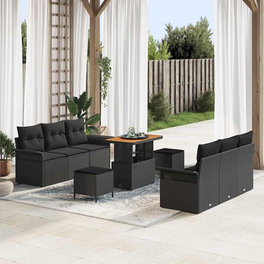 VidaXL Canapé de jardin poly rattan  