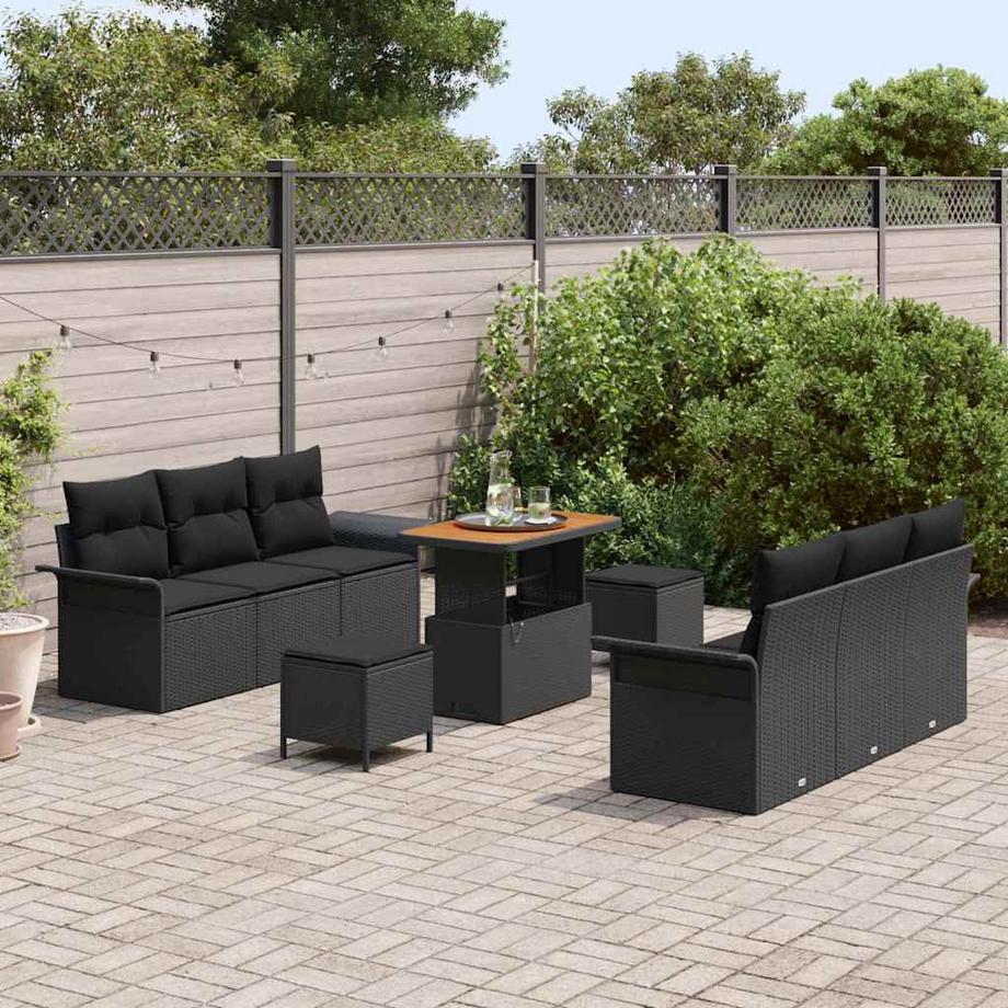 VidaXL Canapé de jardin poly rattan  