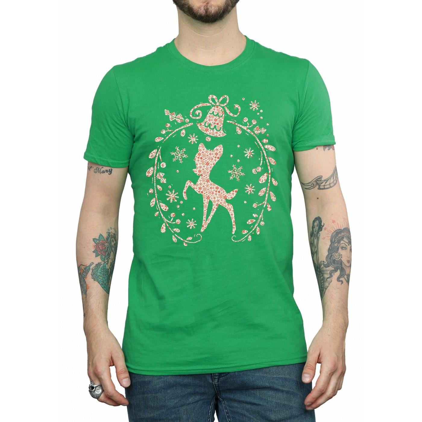 Disney Bambi T-Shirt Couronne de Noël  