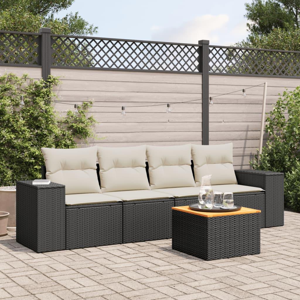 VidaXL Ensemble de canapés de jardin rotin synthétique  