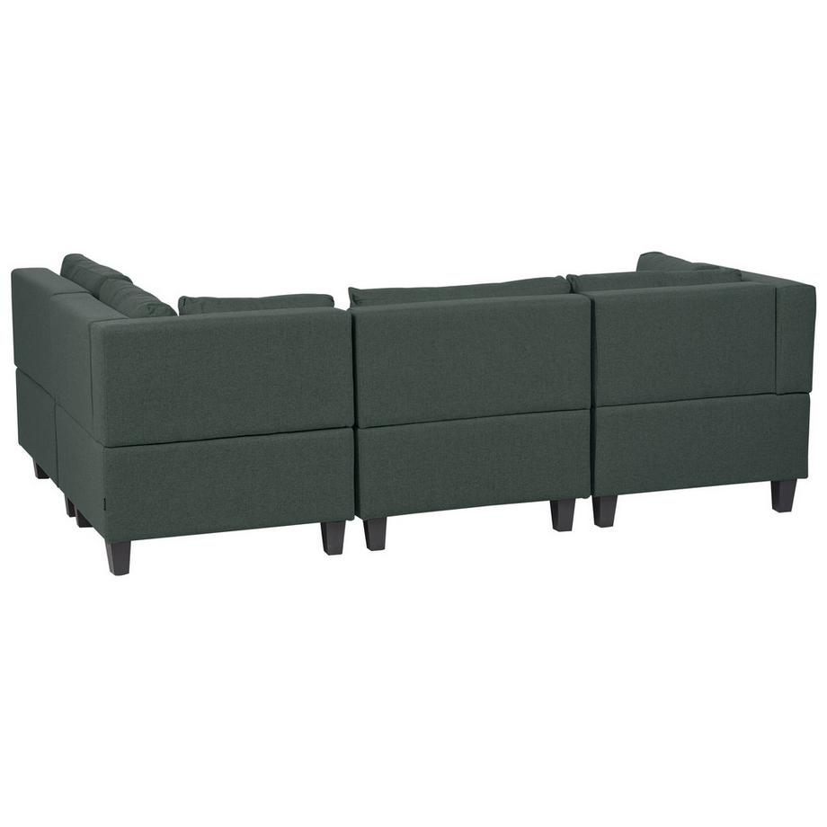 Beliani Ecksofa mit Ottomane aus Stoff  UNSTAD  