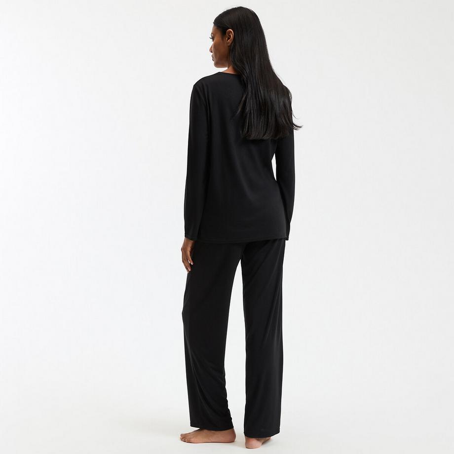 La Redoute Collections Pyjama manches longues en jersey viscose  
