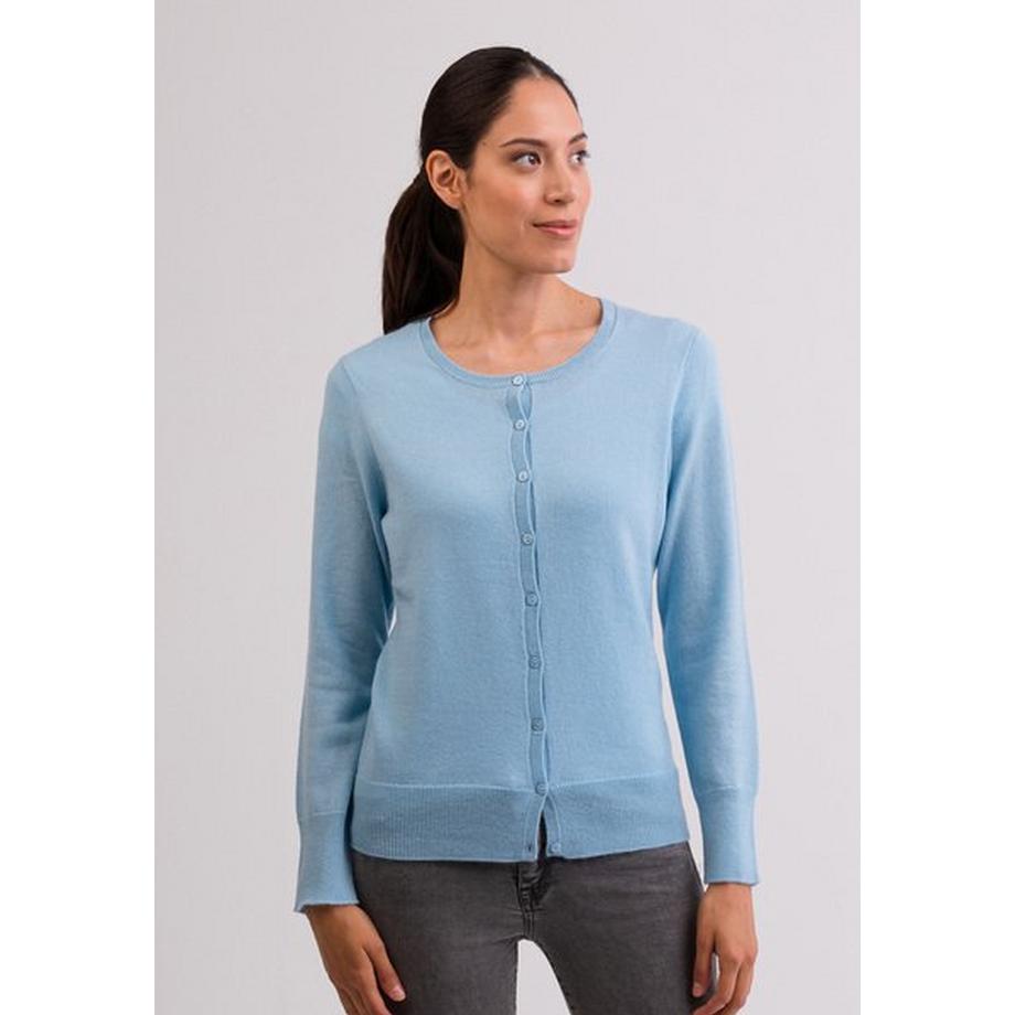 CASH-MERE.CH Kaschmir Rundhals Cardigan  