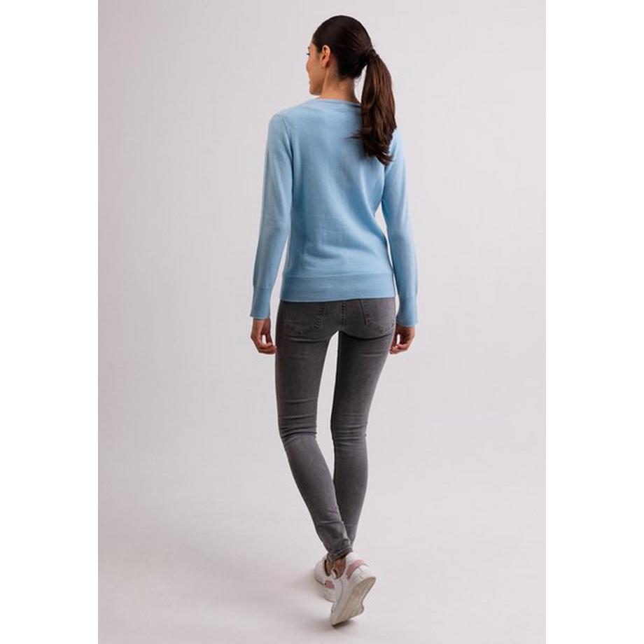 CASH-MERE.CH Kaschmir Rundhals Cardigan  