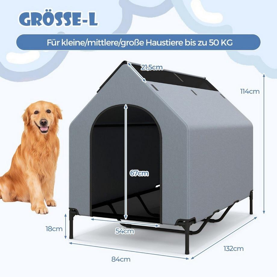 Northix  Erhöhte Hundehütte & Bett 