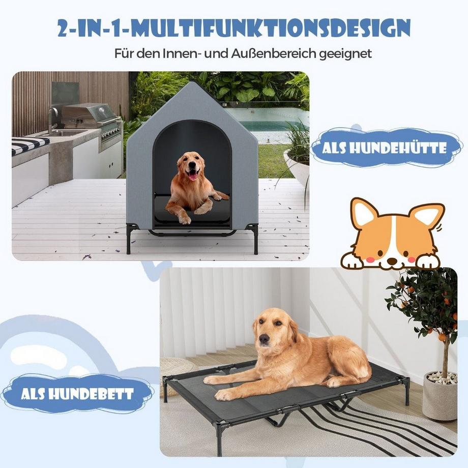 Northix  Erhöhte Hundehütte & Bett 