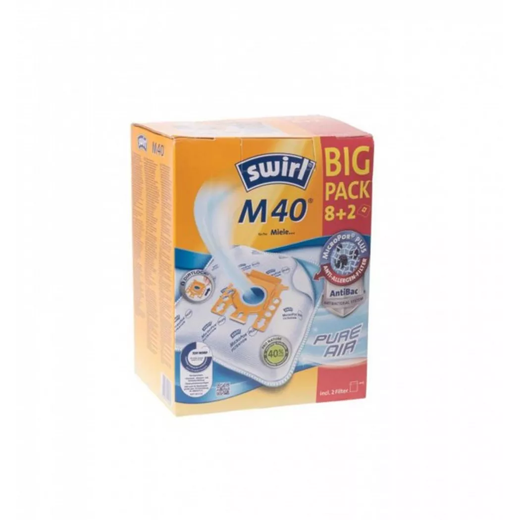 Swirl – Staubsäcke M40 Big-Pack (10 -Teilig), Gelb Bunt