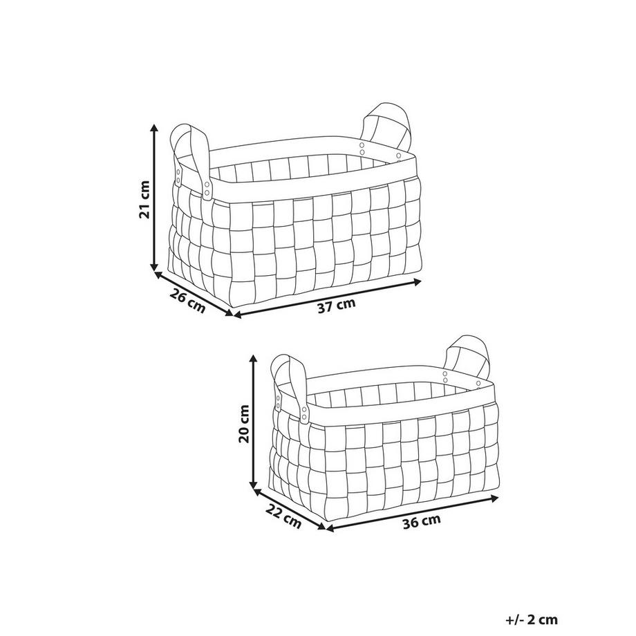 Beliani Korb, Büroaccessoires en Pelle sintetica Retrò SIPPAR  