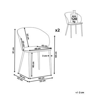 Beliani Set di 2 sedie en Materiale sintetico Moderno BLAYKEE  