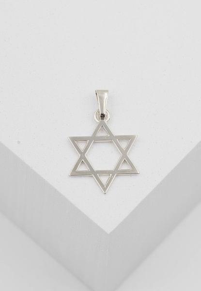 MUAU Schmuck  Anhänger Davidstern Weissgold 750, 20x12mm 