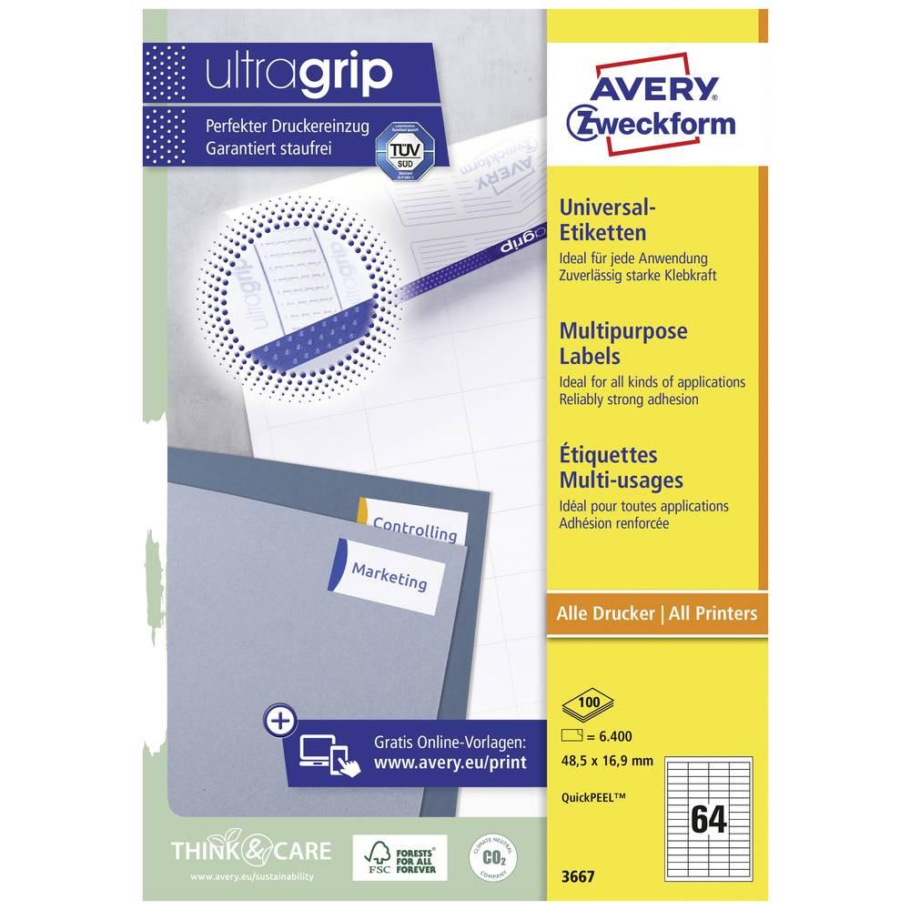 Avery-Zweckform ETIQUETTES universelles avec ultra-grip, 48.5 x 16.9 mm, jet d'encre, laser couleur, laser s/W  