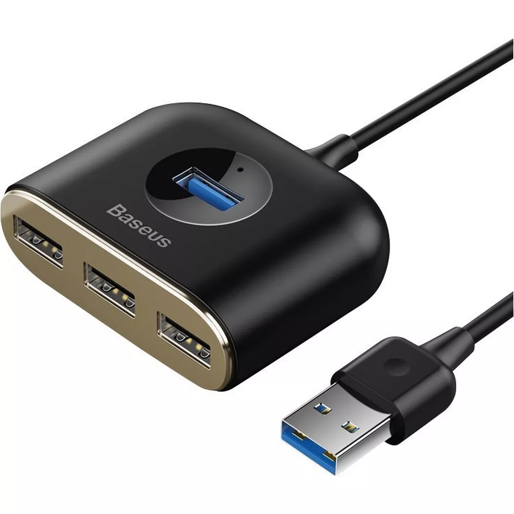 Baseus - USB-Hub 1:4,1xUSB3.0/3xUSB2.0, Schwarz