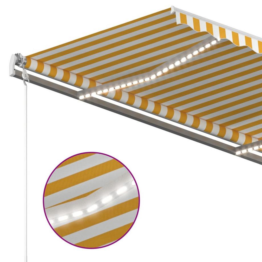VidaXL Auvent rétractable tissu  