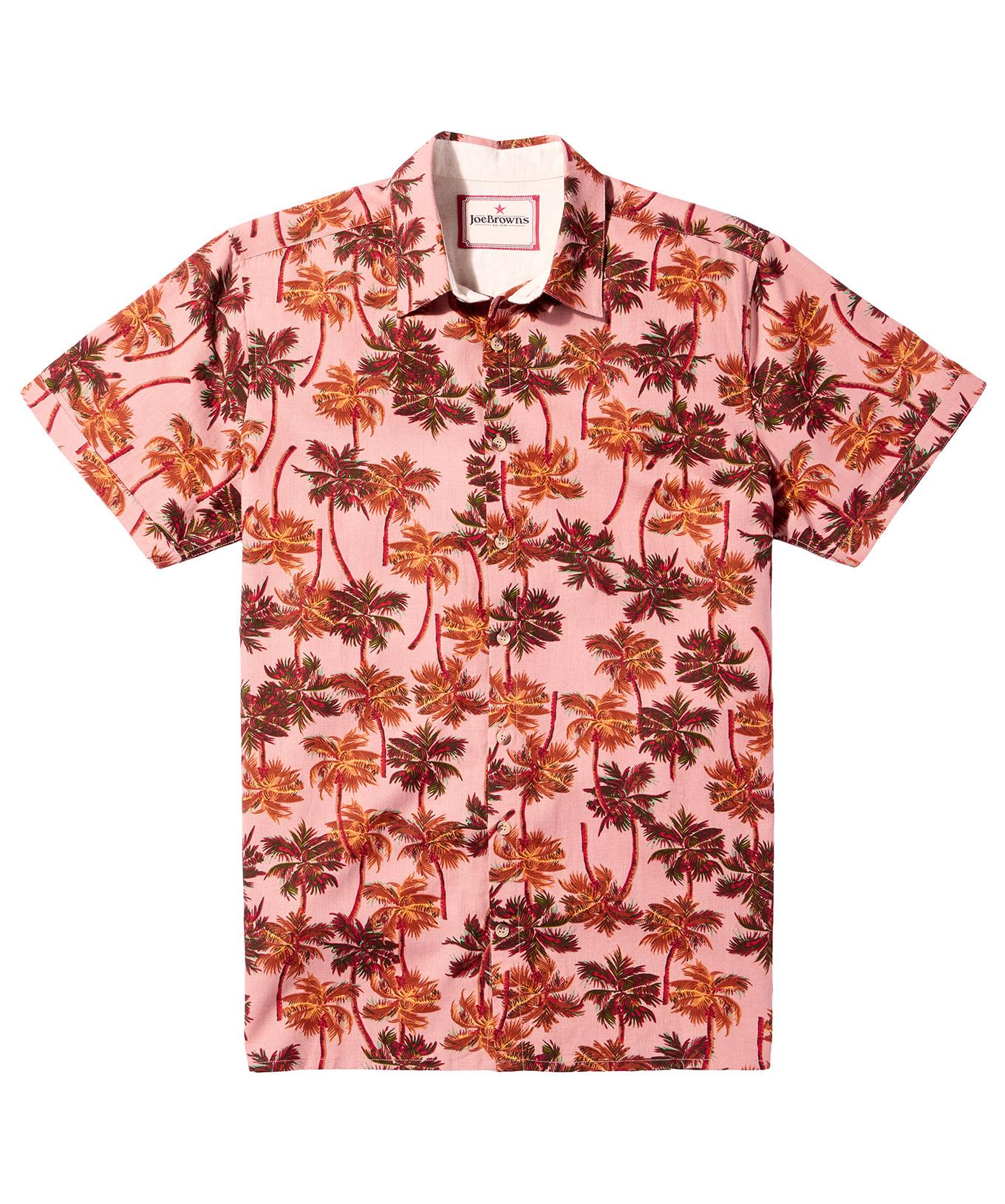 Joe Browns Kurzärmeliges Hemd Palmenmuster  