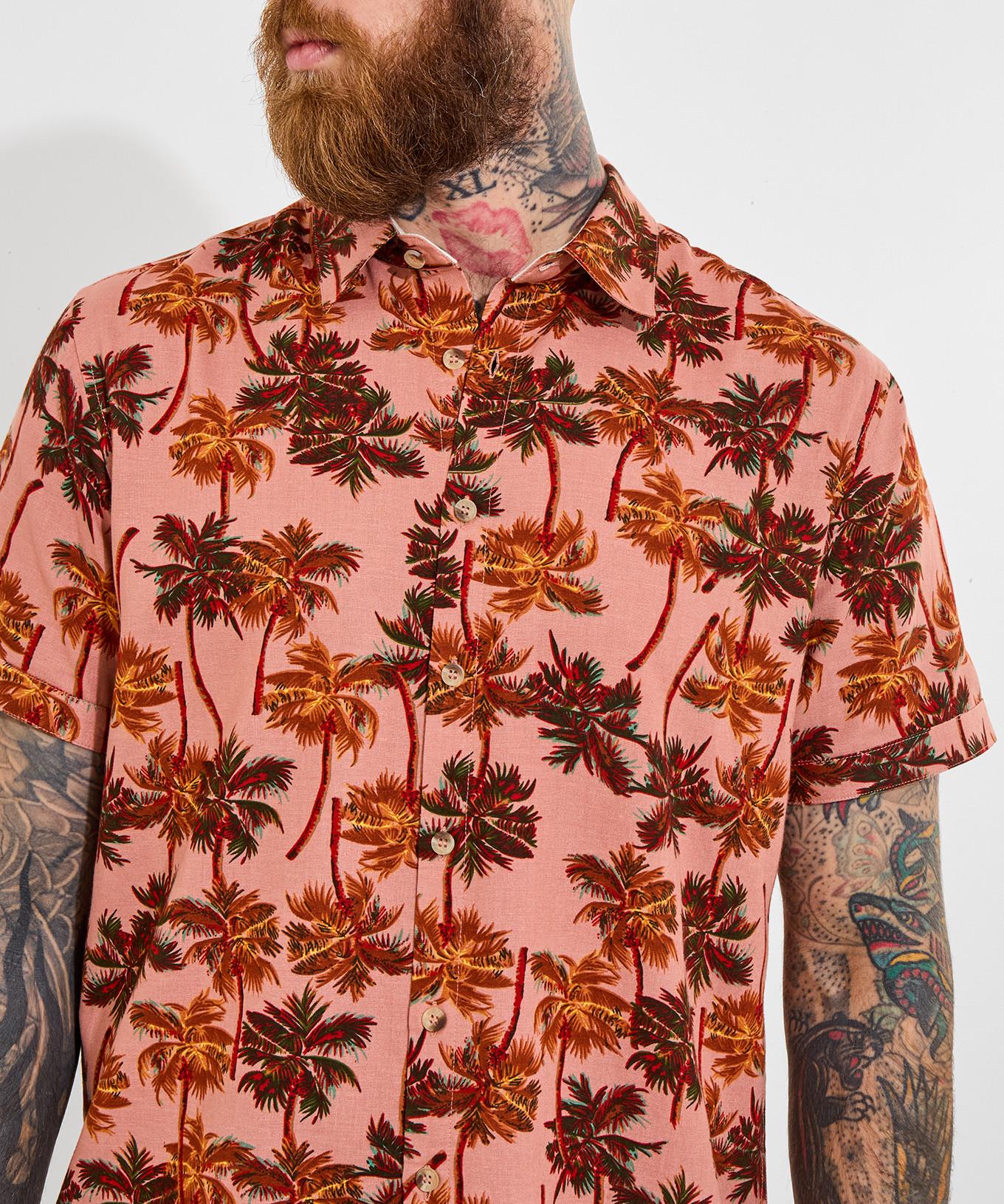 Joe Browns Kurzärmeliges Hemd Palmenmuster  