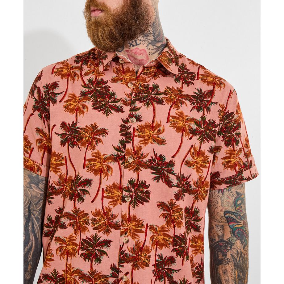 Joe Browns Camicia Maniche Corte Stampa Palma  