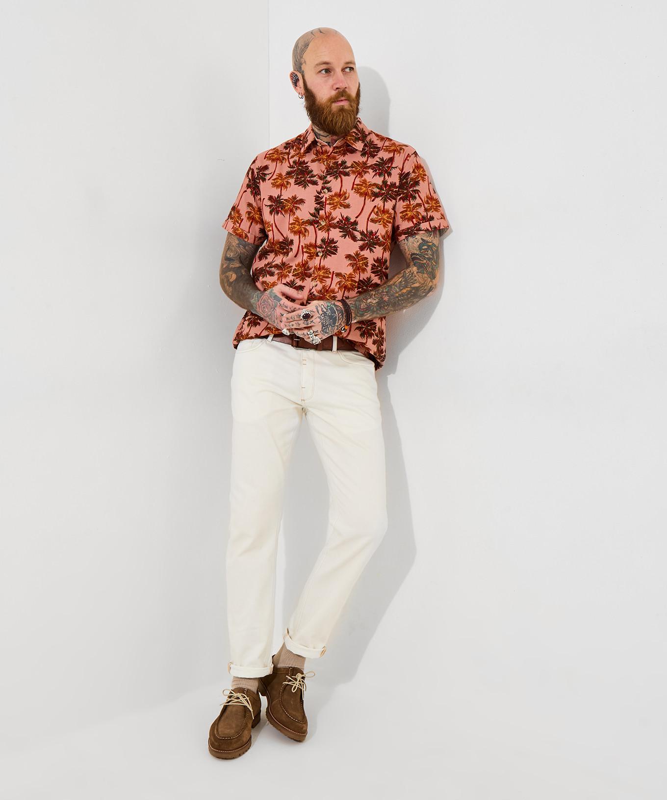 Joe Browns Kurzärmeliges Hemd Palmenmuster  