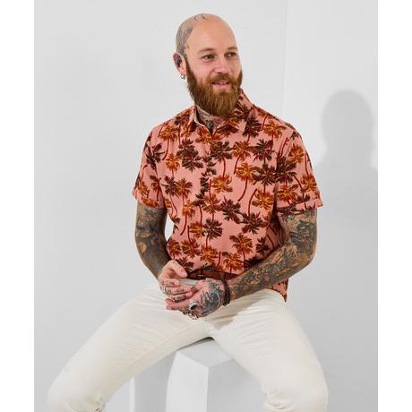 Joe Browns Kurzärmeliges Hemd Palmenmuster  