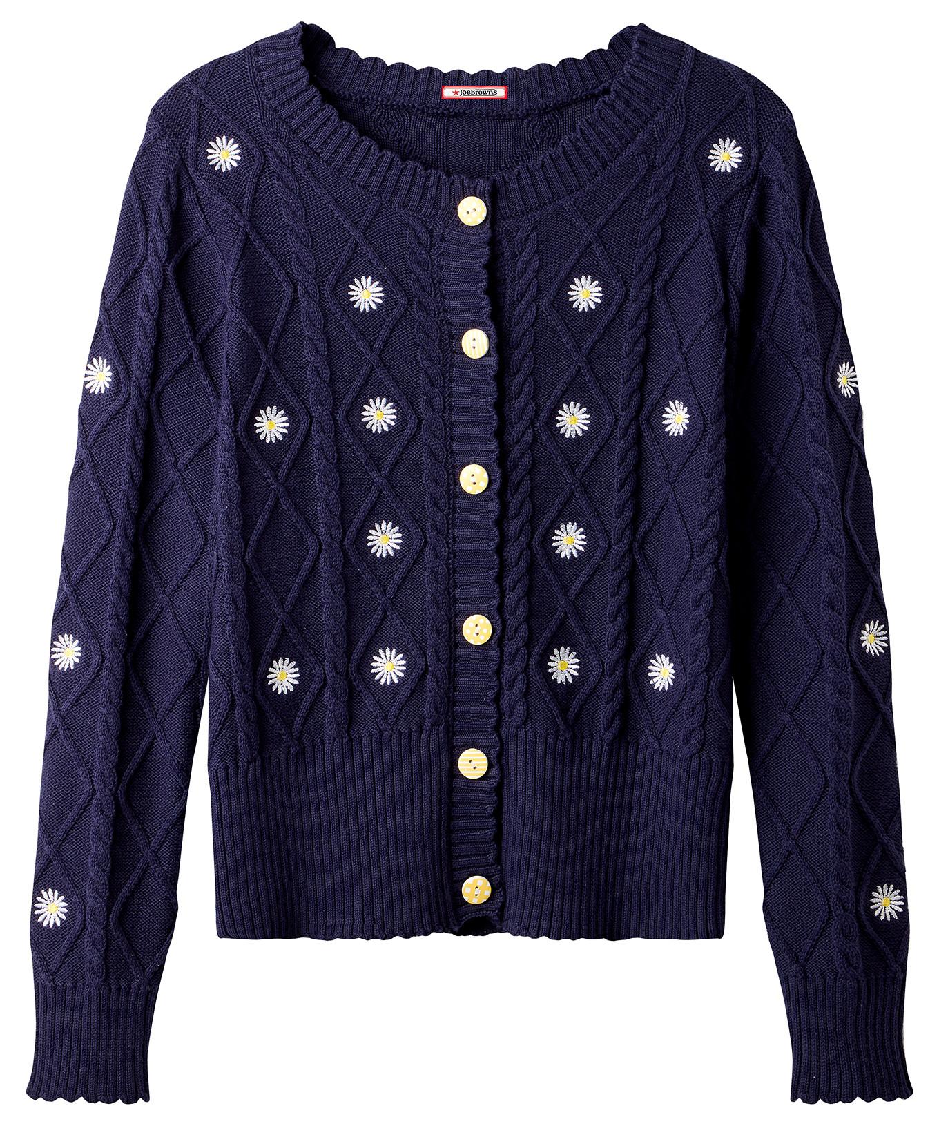 Joe Browns Gänseblümchen Zopfstrickjacke  