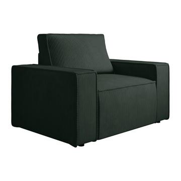 Fauteuil en velours côtelé vert sapin AMELIA