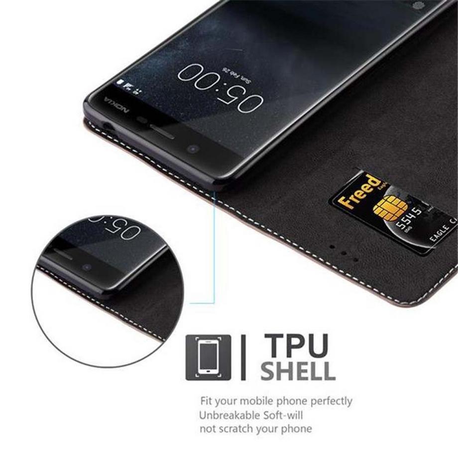 Cadorabo  Hülle für Nokia 5 2017 Magnetverschluss, Standfunktion 