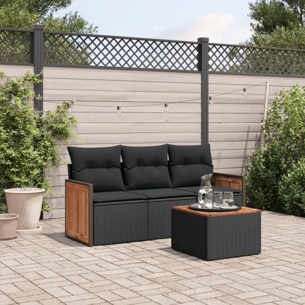 VidaXL Ensemble de canapés de jardin rotin synthétique  