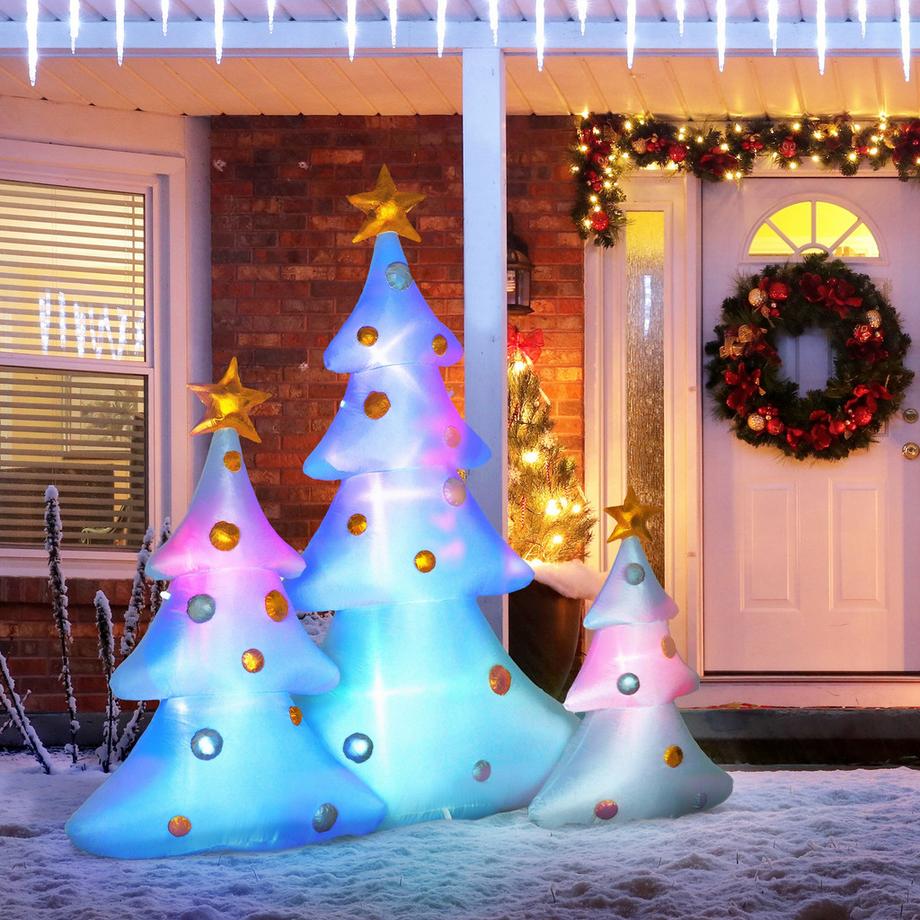 HOMCOM Aufblasbarer Weihnachtsbaum  