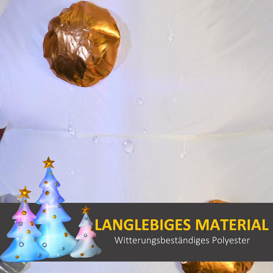HOMCOM Aufblasbarer Weihnachtsbaum  