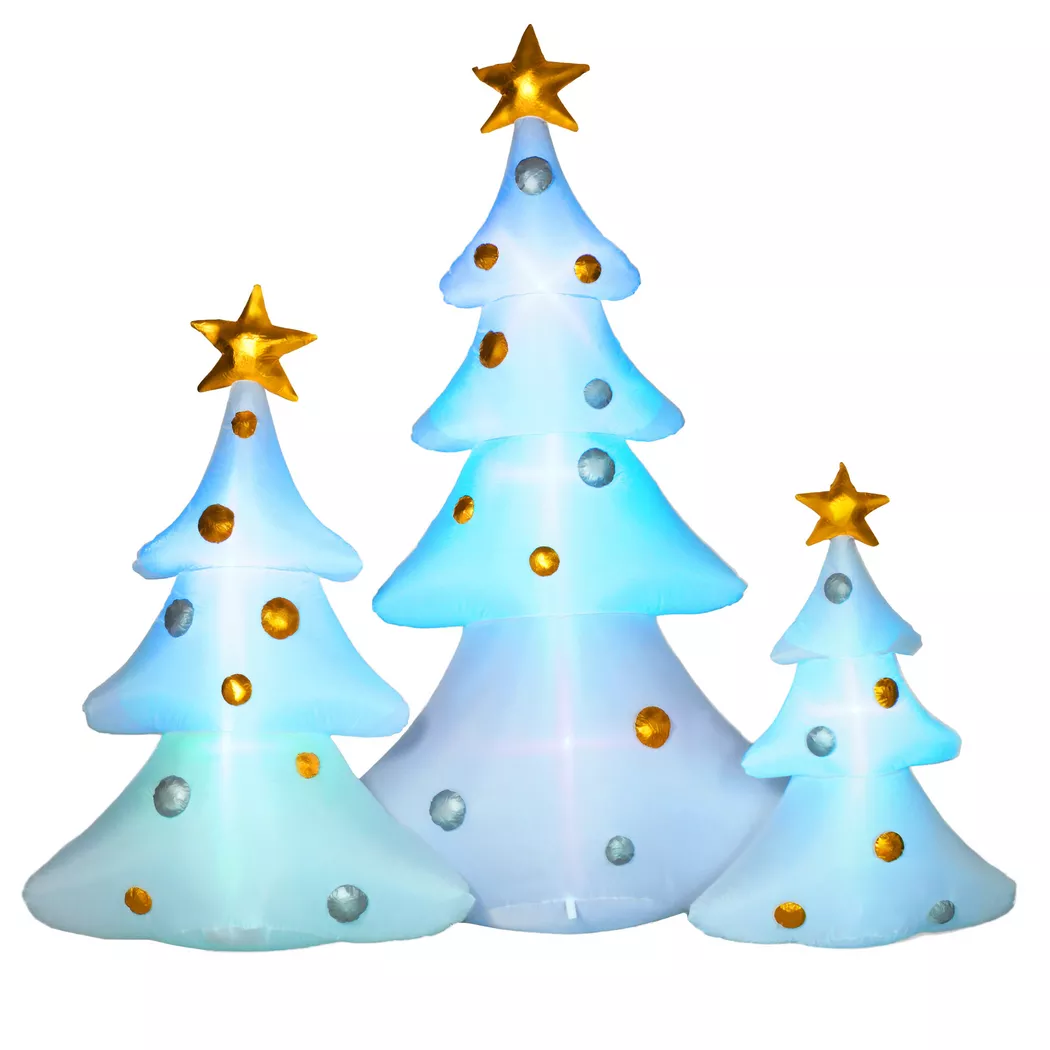 HOMCOM - Sapin de Noël gonflable, One Size, Multicolor