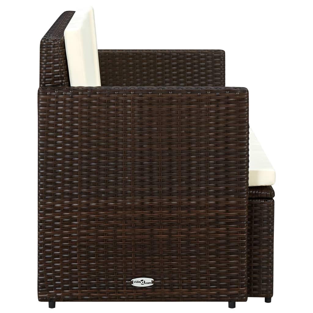 VidaXL Sofa poly-rattan  