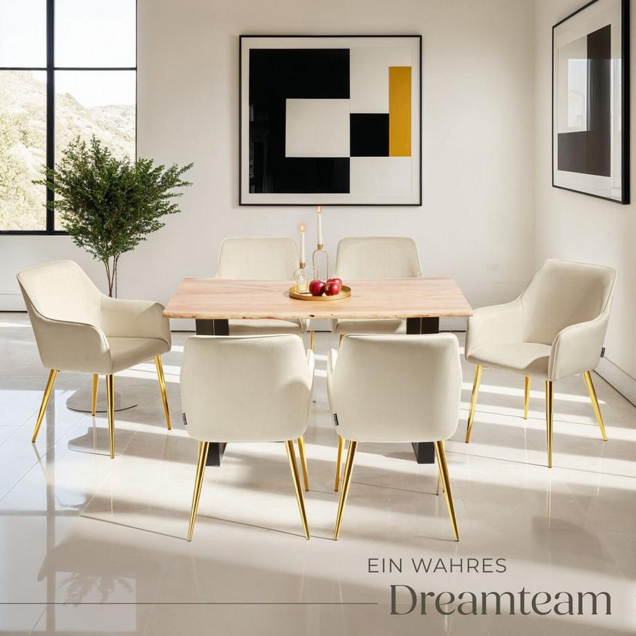 Tectake poltrona Avane in velluto,imbottito  