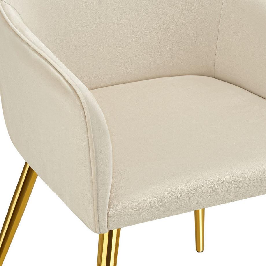 Tectake poltrona Avane in velluto,imbottito  