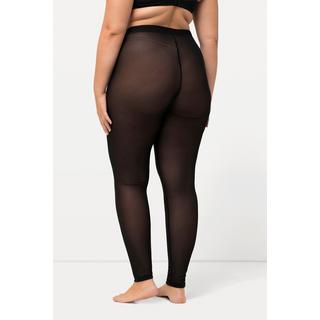 Ulla Popken  Strumpf-Leggings, Mesh, Flock-Schriftzug, hochelastisch 